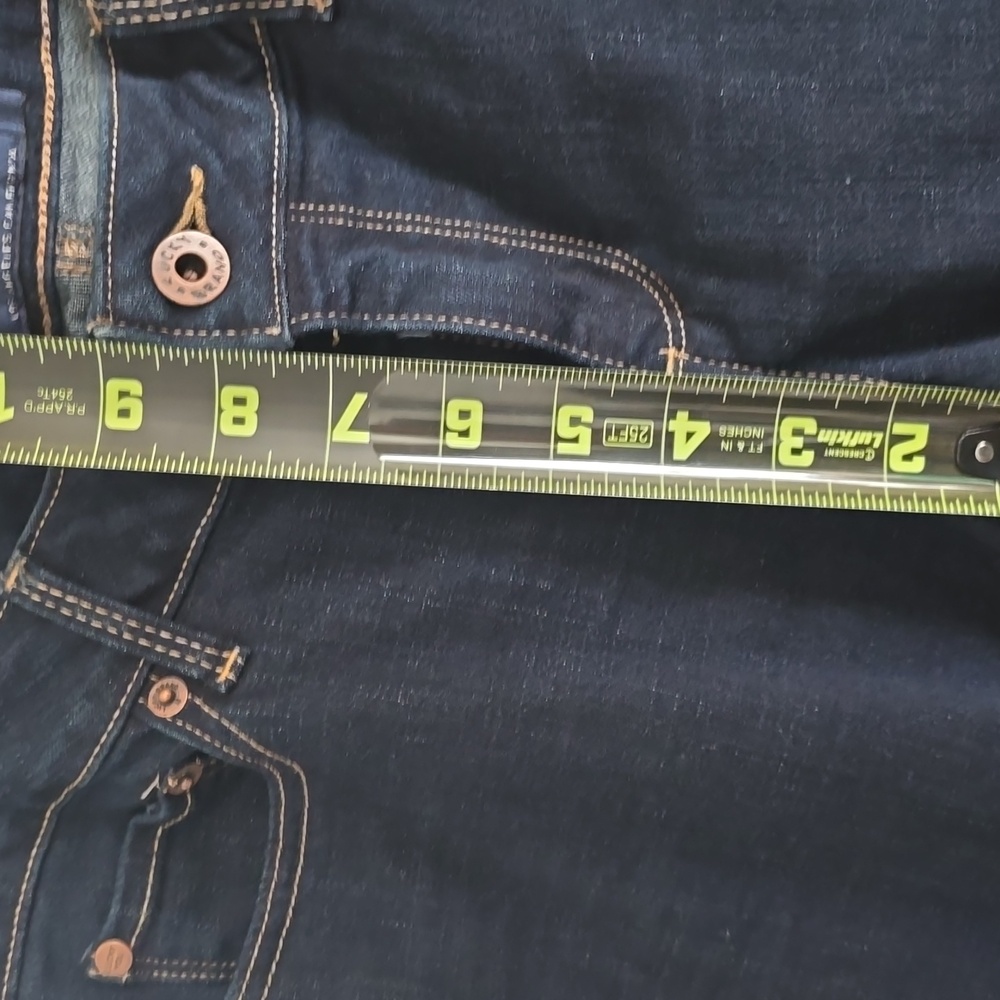 LUCKY BRAND Lolita Boot womens ankle boot cut jeans 6/28 dark blue stretch denim - Picture 7 of 8